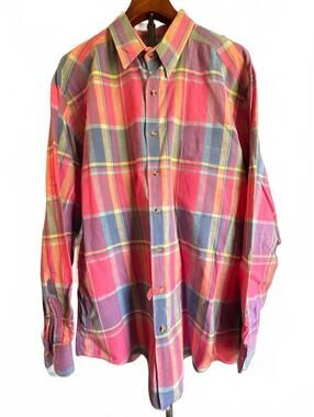 J. Peterman Madras Shirt XL
